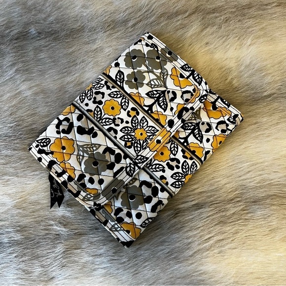 VERA BRADLEY Go Wild Travel Jewelry Case Folio Book Yellow Black White 2013 - Picture 14 of 16